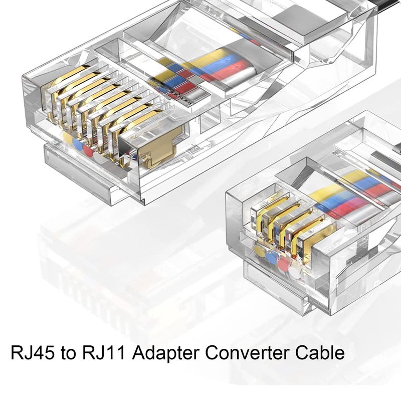 Vthahaby كابل محول RJ45 إلى RJ11 (عبوة 3 قطع 6.6 قدم) - Image 2